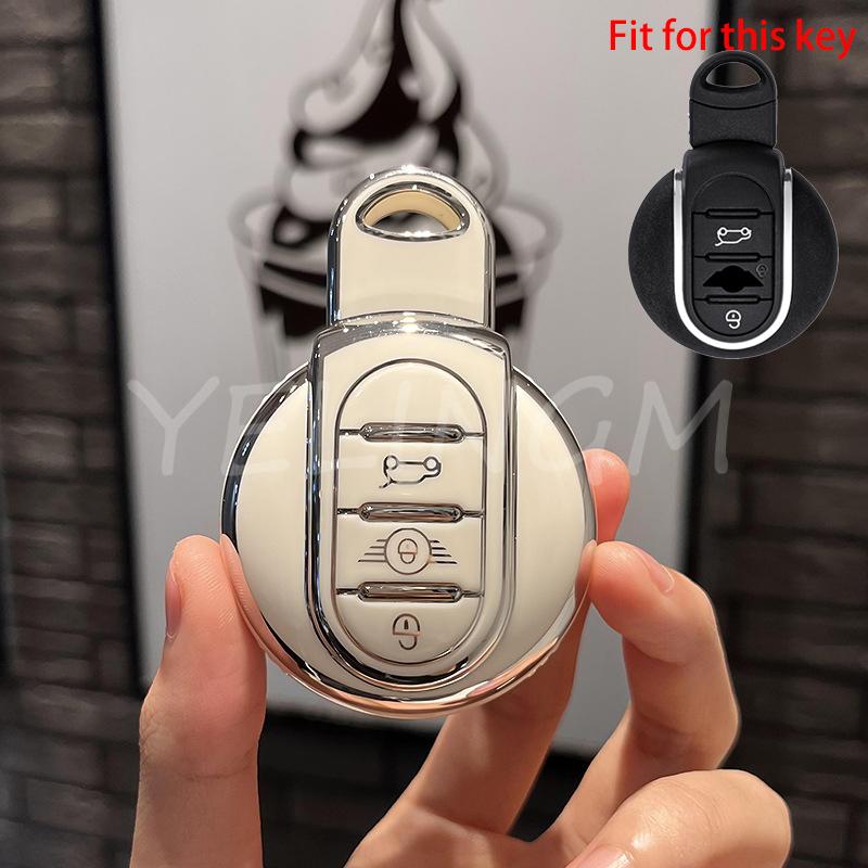 Fob Keychain Tpu For Bmw Mini Cooper Keyring Countryman F54 Clubman F55 Hardtop F56 F57 F60 Car Key Case Cover Accessories