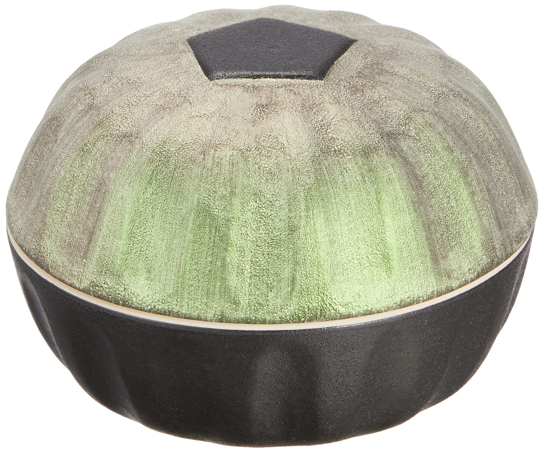 

Фарфор Арита Дэсакугама контейнер для деликатесов маленькая пиала 8 см с крышкой сделано в Японии прибл. «Токугава Иэясу» жёлто-зелёный