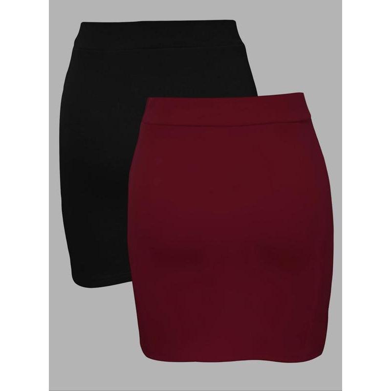 M 50279 European & American High-Waisted Mini Pencil Skirt: Stylish Tight Fit