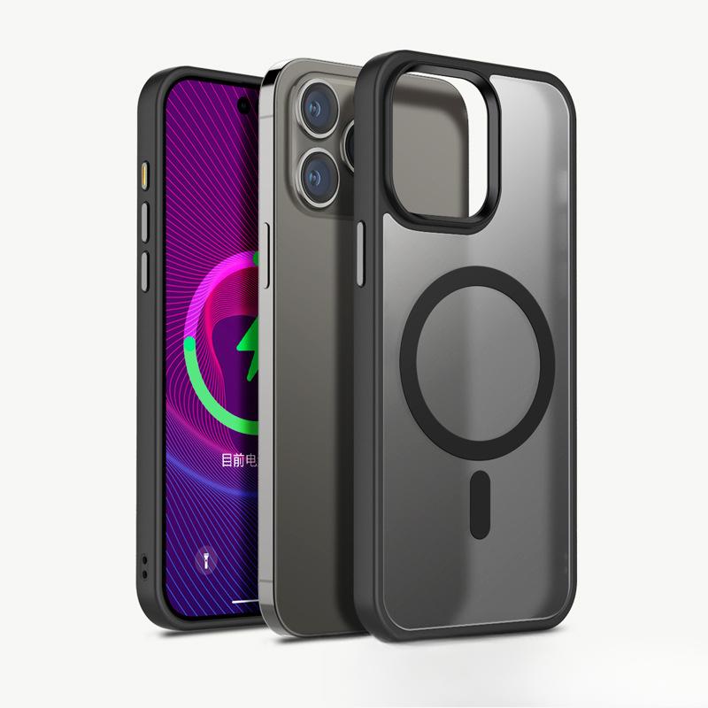 Applicable To Apple 16 Mobile Phone Case IPhone 15 ProMax Anti-fall Magsafe Magnetic Suction 13