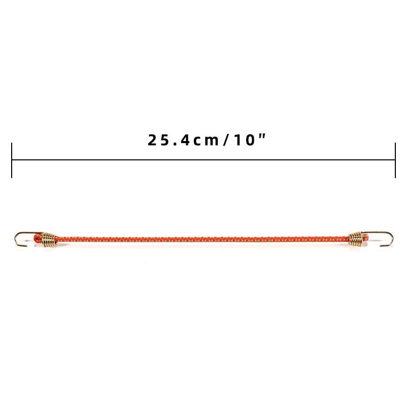 10PCS Luggage Strap Elastic Strap Fixed Elastic Cord Socket Fixed Small Hook 4mm Latex Mini Rope Camping Accessories