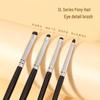 Pony Hair Eyeshadow & Concealer Brush Set: 4-Piece Animal Hair Makeup Brushes with Portable Aluminum Tube