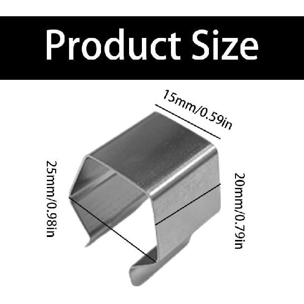 20 pcs Screen Repair Clips, Screen Door taller Clips, Window Screen Clips, Silver Retainer Clips for Garage, Patio, Balcony, and Screen tallation