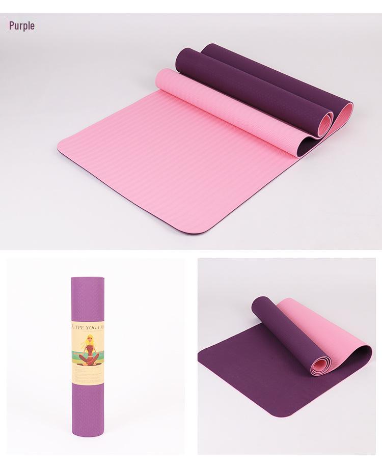 Yoga Mat with Soundproofing, Non-Slip Sports Floor Mat for Indoor Use, Includes Posture Guidance, Ideal for Jump Rope and Other Exercises
