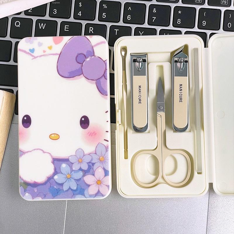 Sanrio Hello Kitty Nail Clipper Set Student Cartoon Portable Hello Kitty Nail Clipper Nail Clipper Set