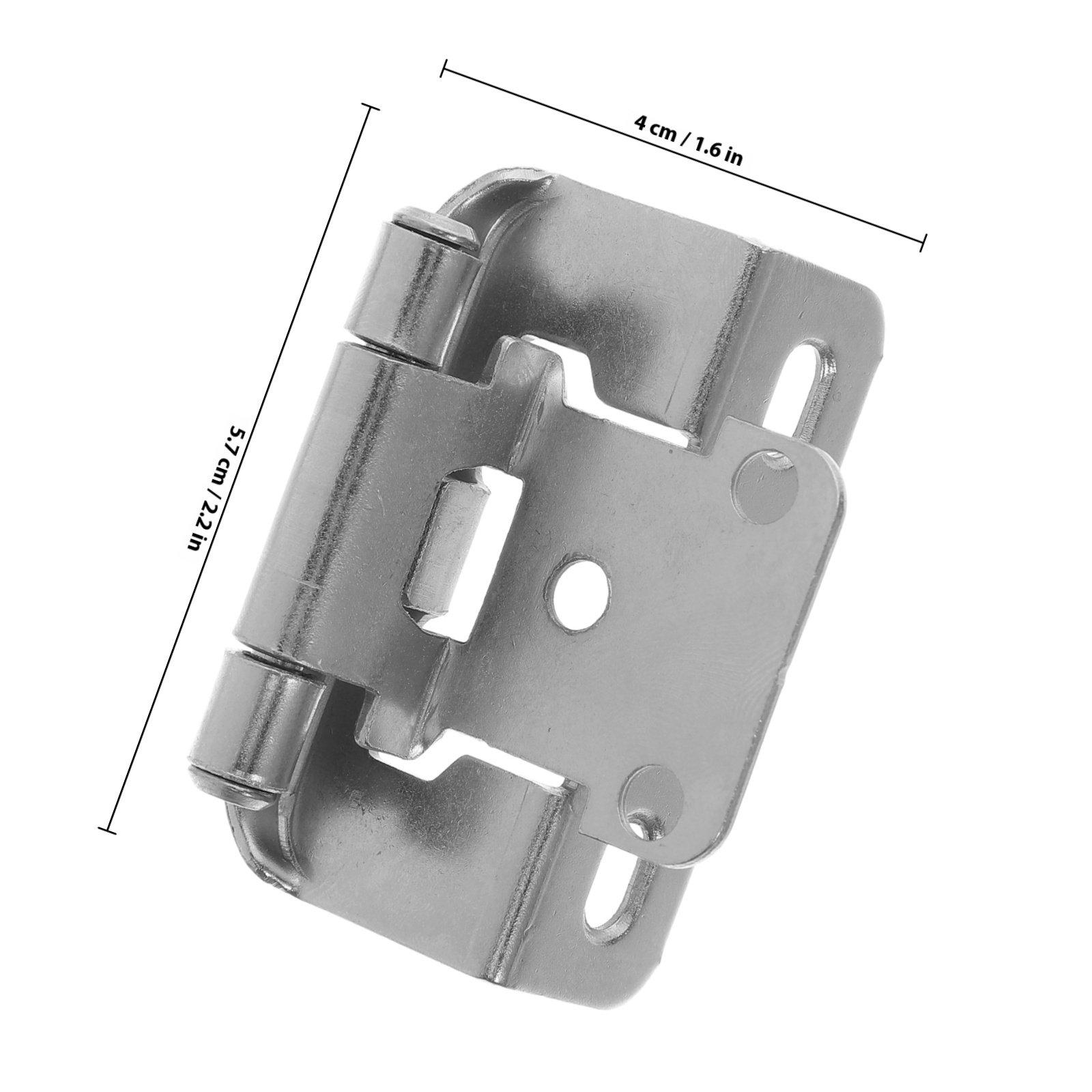 

2 Pcs Cabinet Door Hinge Black Soft Close Hinges Oil Double Demountable Rubbed Bronze Handles серебряный