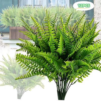 Artificial Simulation Plants Fake Green Leaves Indoor Outdoor Porch Garden Decoration Greenery Plastic Flowers Simulation Grass
