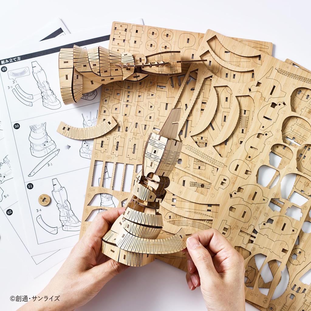 Zaku II Bamboo 3D Puzzle A DIY craft kit for kids and adults alike Educational toy for boys and girls A perfect 3D art piece and gift for adults