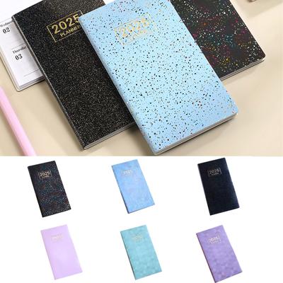 Lasers 2025 A6 English Schedule Book Δερμάτινο κάλυμμα σημειωματάριου Colorful Star Color Λεπτό εβδομαδιαίο ημερολόγιο
