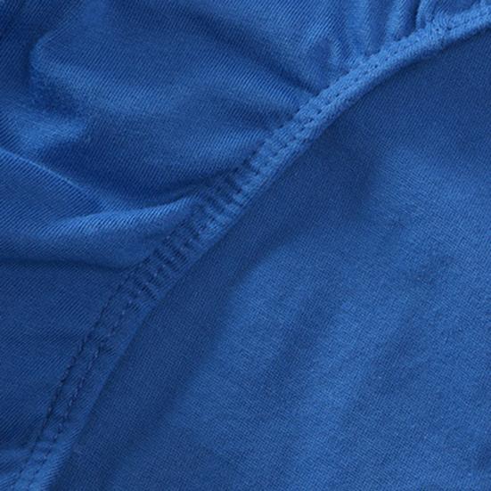 Men Summer Briefs Mid-rise Elastic Waistband Panties Solid Color U-convex Breathable Underwear for Daily Wear Sleep