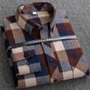 Nuove Camicie a Quadri per Uomo Taglie Forti Tempo Libero Uomo 100% Cotone Invernali Calde Flanella Casual a Quadri Oversize Manica Lunga