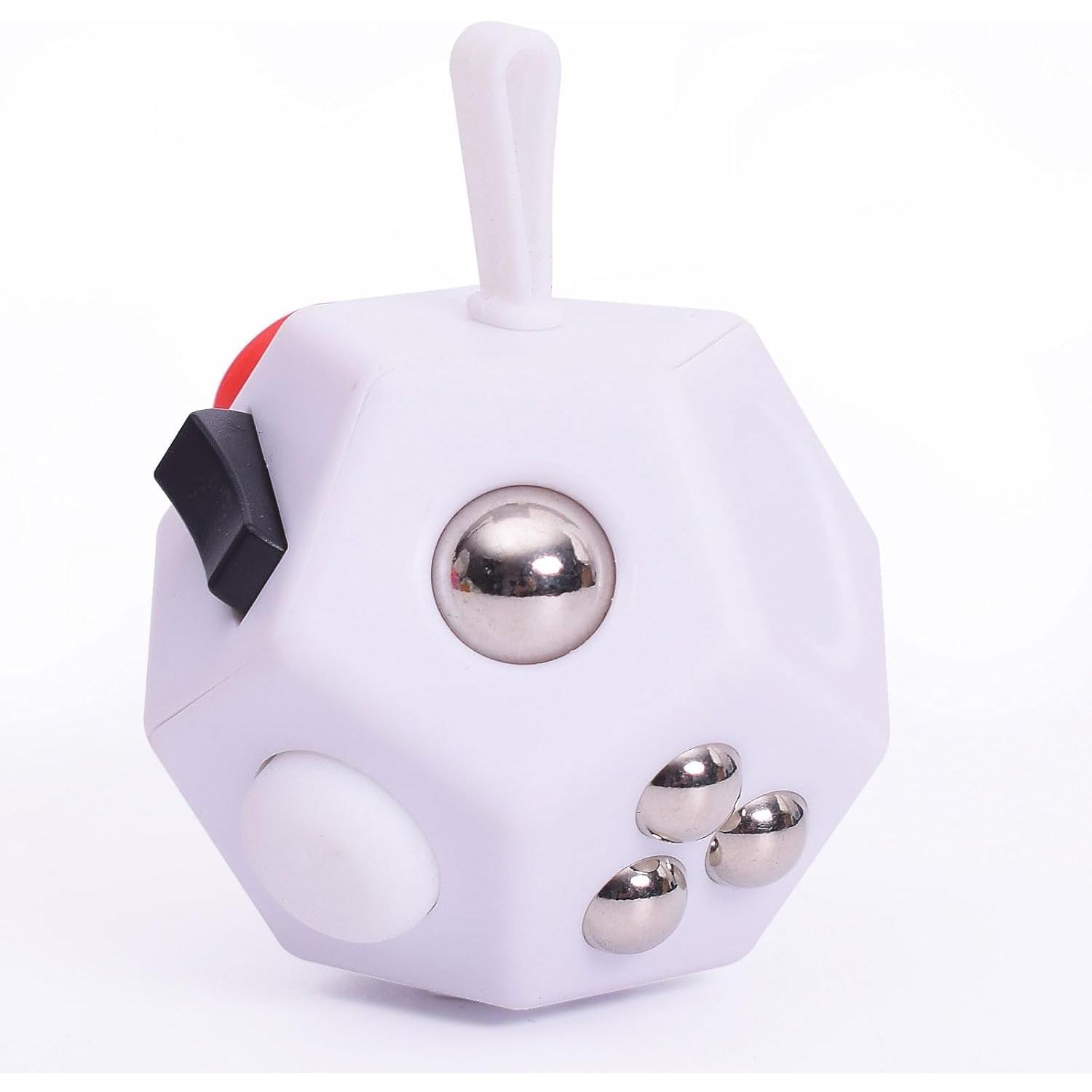 

Маленькие игрушки-фиджет, 12-гранные кубические игрушки для детей и взрослых с тревогой, СДВГ, аутизмом и снятием стресса 4.8*4.8*4.8cm белый