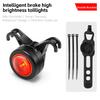 WEST BIKING Intelligent Bicycle Taillight Brake Sensing Auto On/off Highlight Bike Rear Light Waterproof MTB Road Bicycle Parts