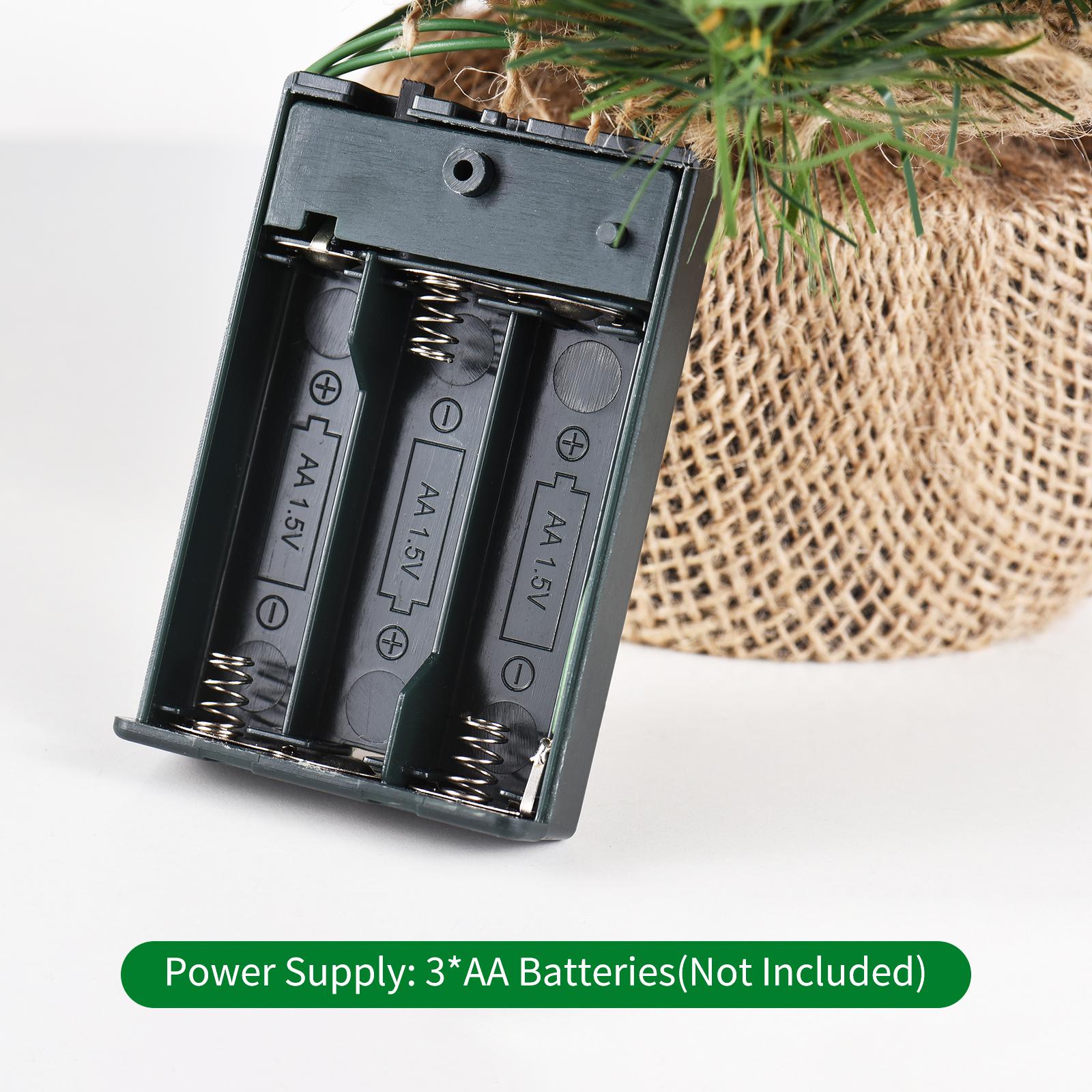 

Настольная рождественская елка 2 фута Мини-искусственная рождественская елка со светодиодной гирляндой на батарейках Натуральные сосновые шишки зелёный