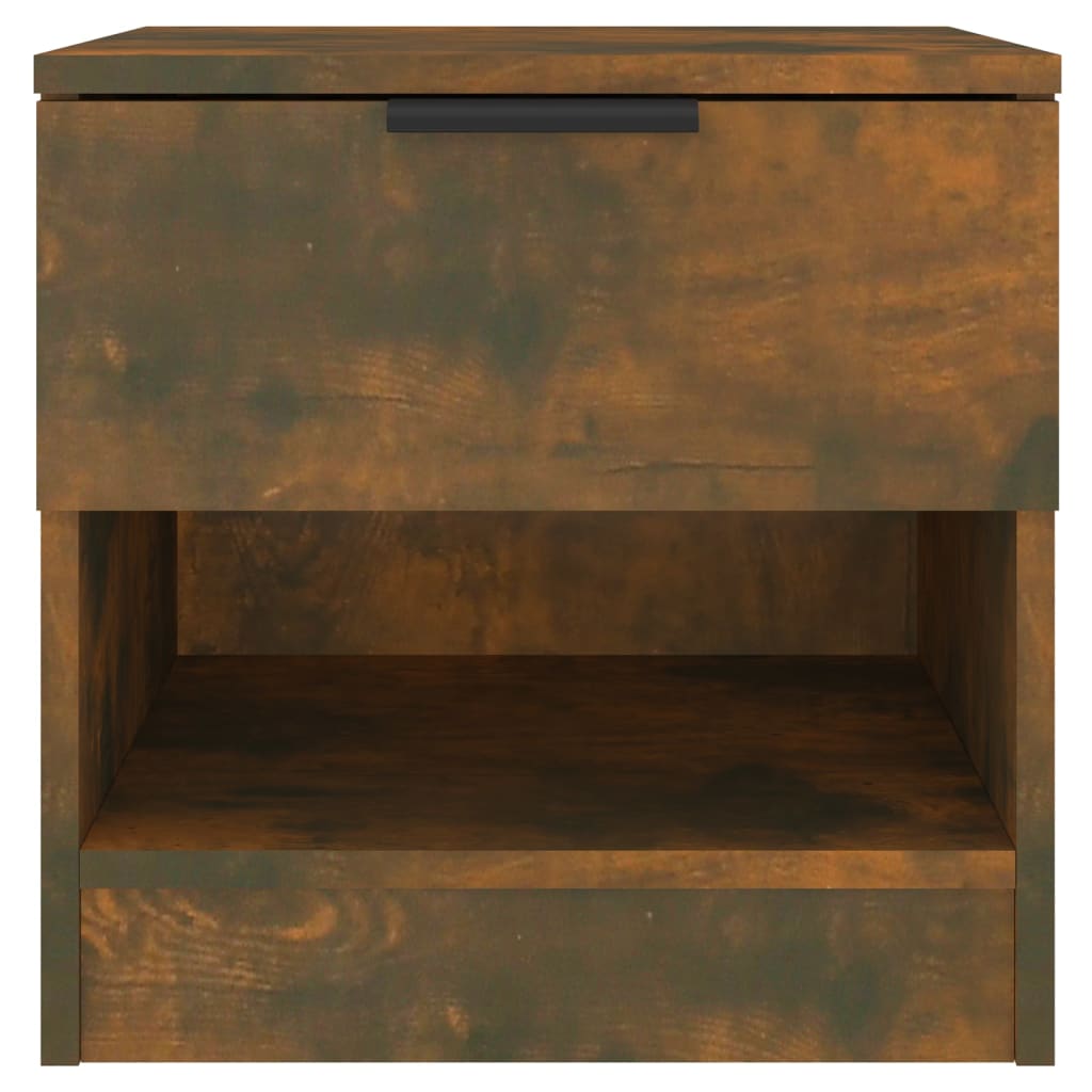 Nightstands 2 pcs Smoked Oak Wood Based Material