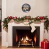 1pc, Round Aluminum Sign (8" X 8"), Christmas Eve Cabin and Car Decoration, Wreath Centerpiece, Wreath Sign, Round Metal Sign