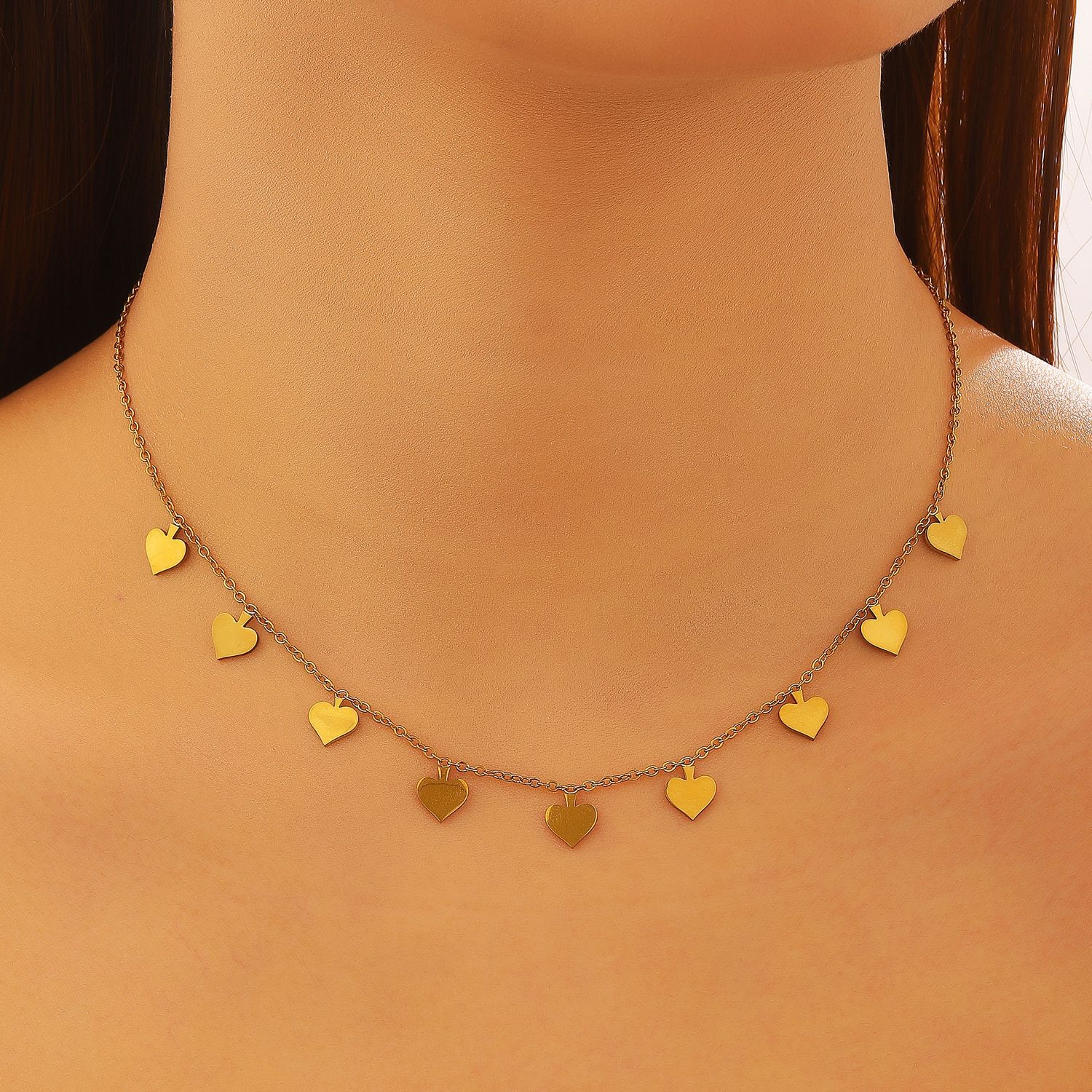 Fashion Choker Stainless Steel Heart Star Cross Butterfly Infinity Multi Pendant Clavicle Chain Women Necklace 6