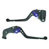 K28 Black (Blue) Frosted Matte Kawasaki Brake Clutch Levers 6 Levels Adjustable Long Fit Z900RS Ninja 1000 Z1000 ZX-6R Etc