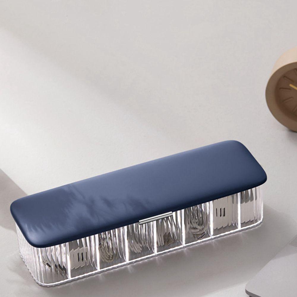 Partitioned Storage Plastic Power Wire Bin Data Line Organizer Cable Holder Charging Plug Case