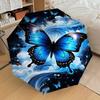 1PC Butterfly Water Automatic Open/Close Umbrella with Windproof, 8-Rib Sturdy Canopy, Durable Ribs, Fashionable Design, Outdoor Accessory, Fun Prin,