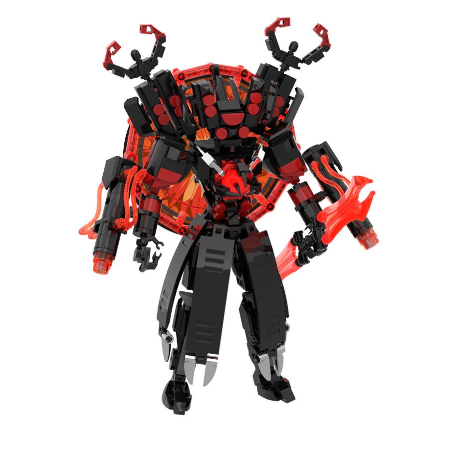 Skibidi Toilet Camera Man Toy Building Blocks Giant Double-Blade Titan Speaker Man Model, Large Assembly Figurine Kids Gift