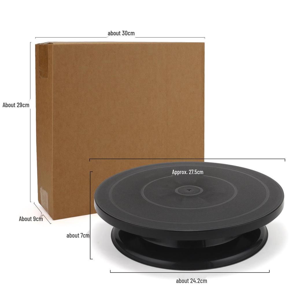 Rotating Cake Decorating Stand - Lightweight & Stable Plastic Turntable
