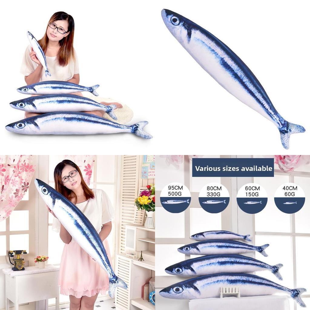 Fisch Kuscheltier Kissen Sardine Weiches Stofftier Für Kinder Und Jugendliche