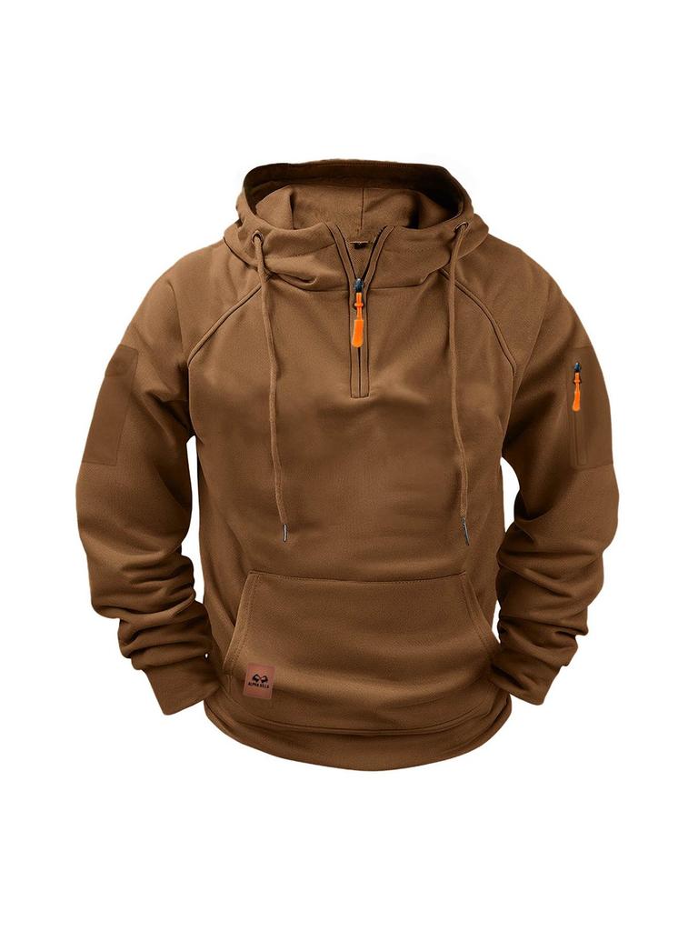 2024 Herren Kapuzenpullover mit mehreren Taschen und Reißverschluss - Frühling/Herbst Lässiger Sportpullover