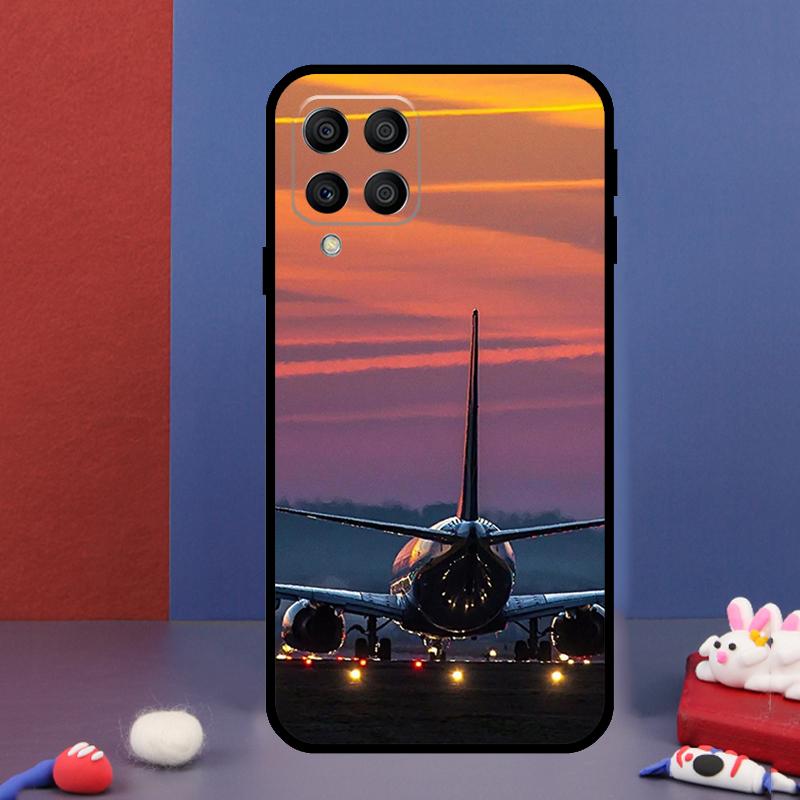 Aircraft Airplane Fly Travel For Samsung Galaxy M15 M55 M33 M13 M23 M53 M31 M51 M14 M34 M54 M20 M30s M52 M32 Phone Case