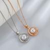 Abs Imitation Pearl Necklace, Ladylike Collarbone Chain Pendant Jewelry