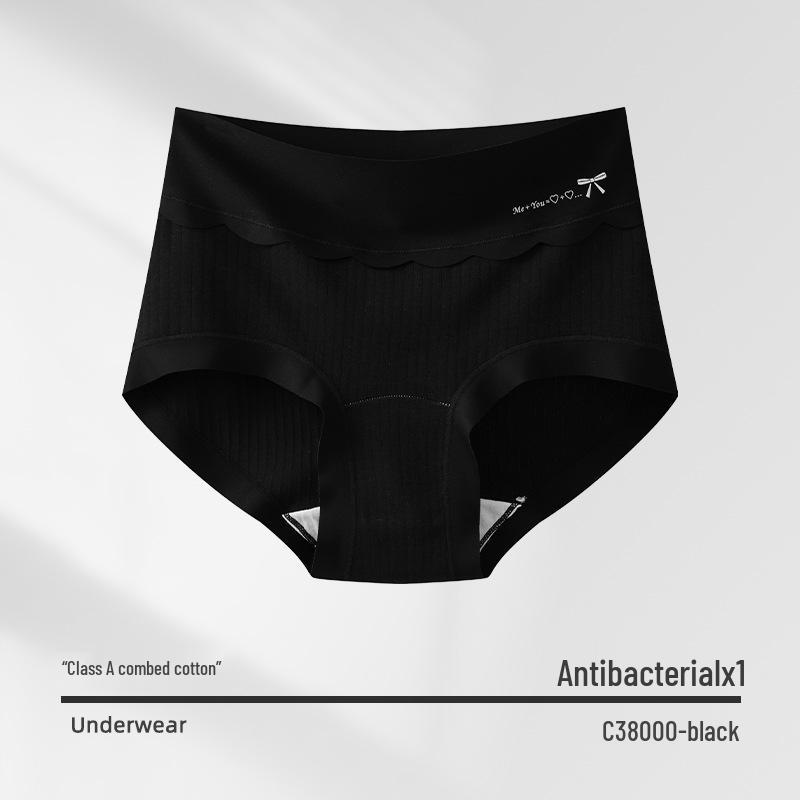 Women's Plus Size High Waist Cotton Antibacterial Triangle Briefs 