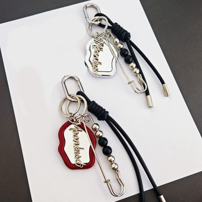 Stylish Leather Cord Keychain Makeup Mirror Portable Travel Essential Stylish Cosmetic Accessory Gift Metal Key Holder