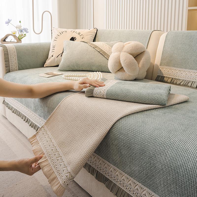 2025 Universal Anti-Slip French Cream Sofa Cushions for All Seasons