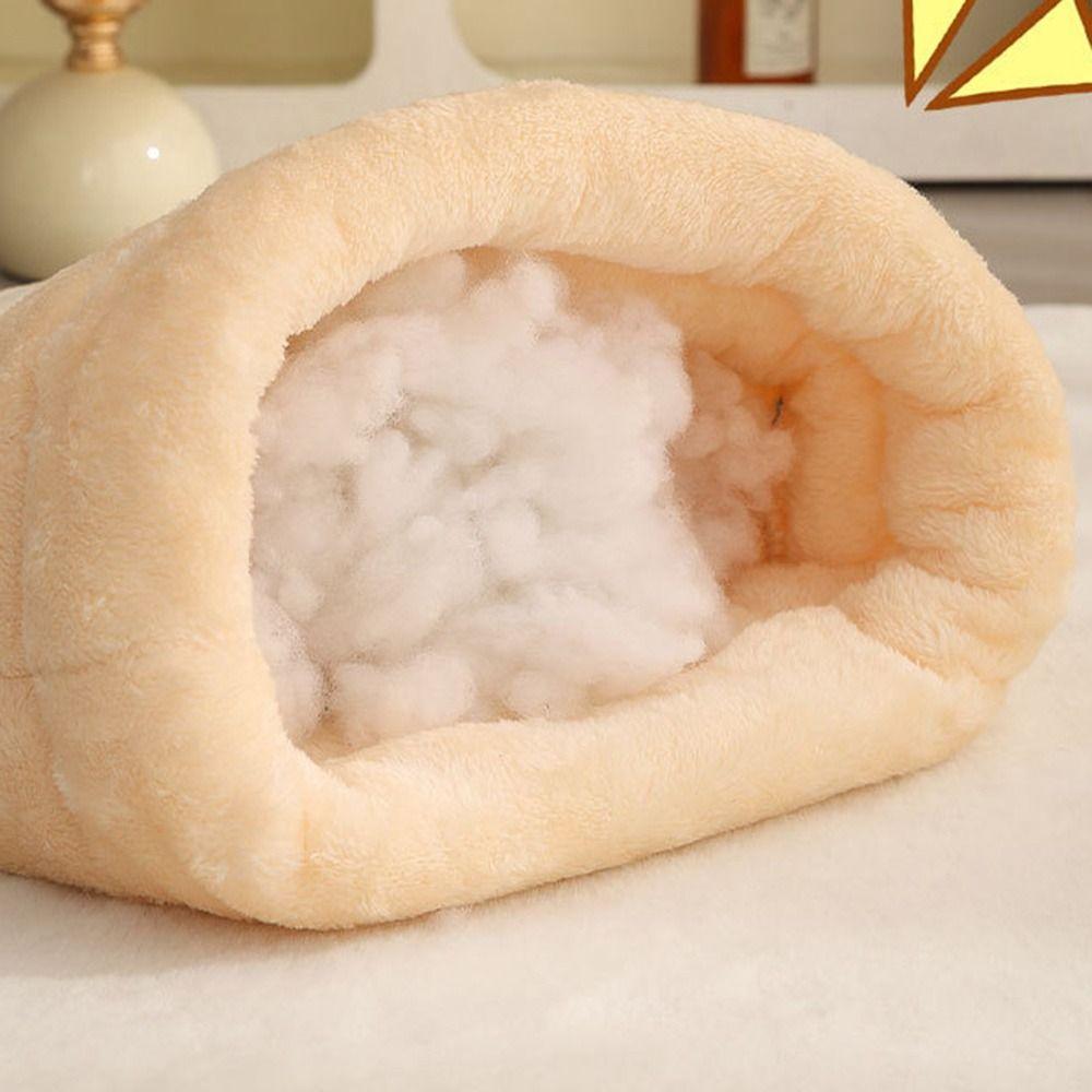 Cute Cat Sleeping Bag Thickened Cartoon Cat Cave Bed Winter Warm Pocket Type Pet Snuggle Sack Pet Supplies