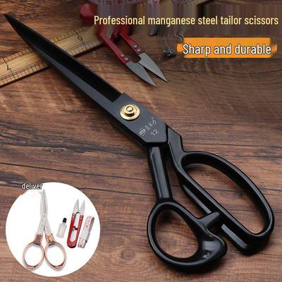 Manganese Steel Tailor Scissors for Sewing, Fabric, and Clothing - Large Household Cutting Scissors