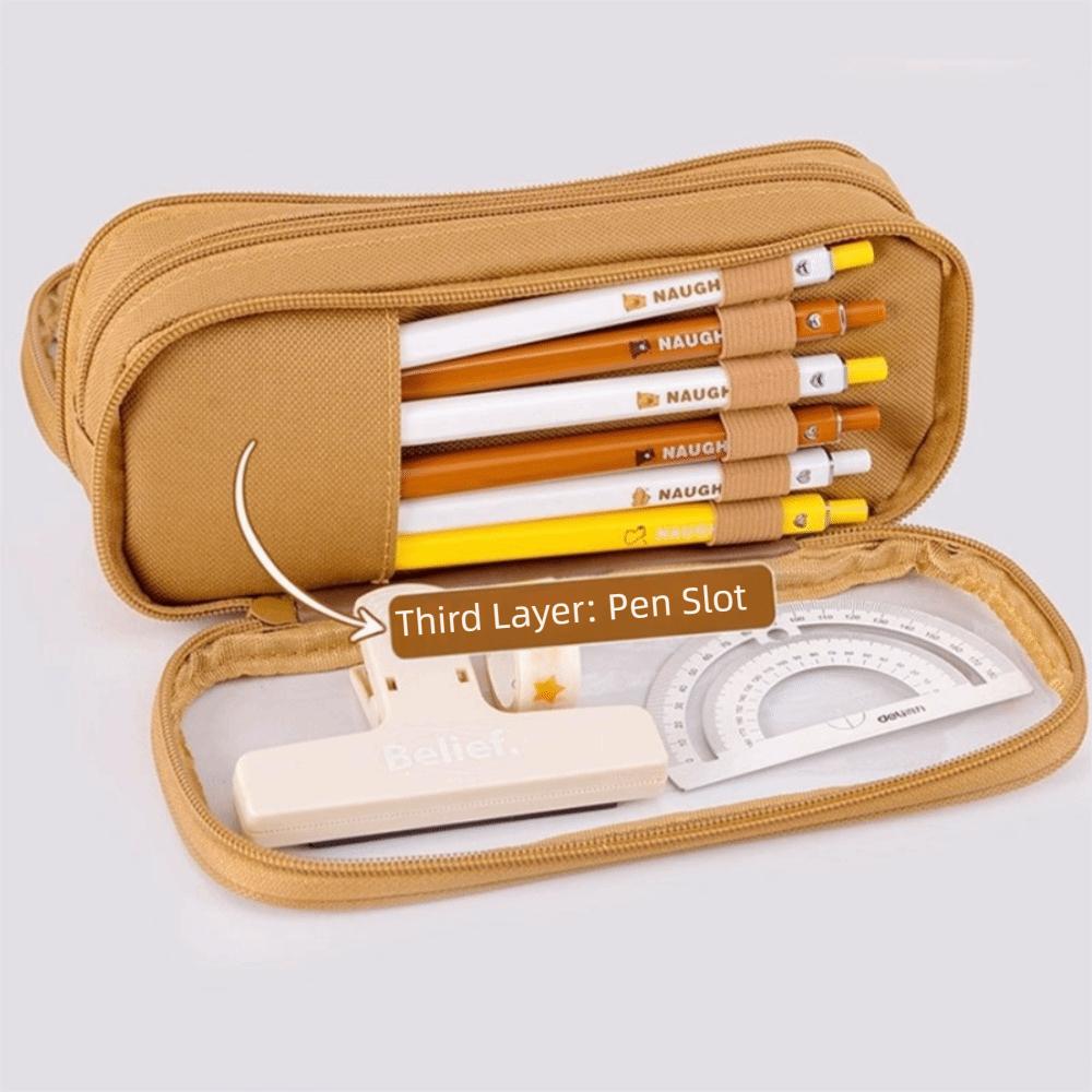 Large Capacity Capybara Pencil Case Cute Girls Stationery Pen Bag Office Accessories Pen Pouch  Boy