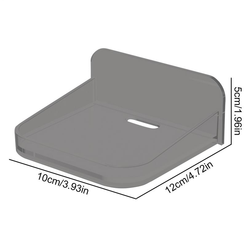 1PCS SurveillanceCamera Shelf Acrylic Adhesive Wall Mount Stand Storage Rack For Small Items Wall Space Bathroom Bedroom