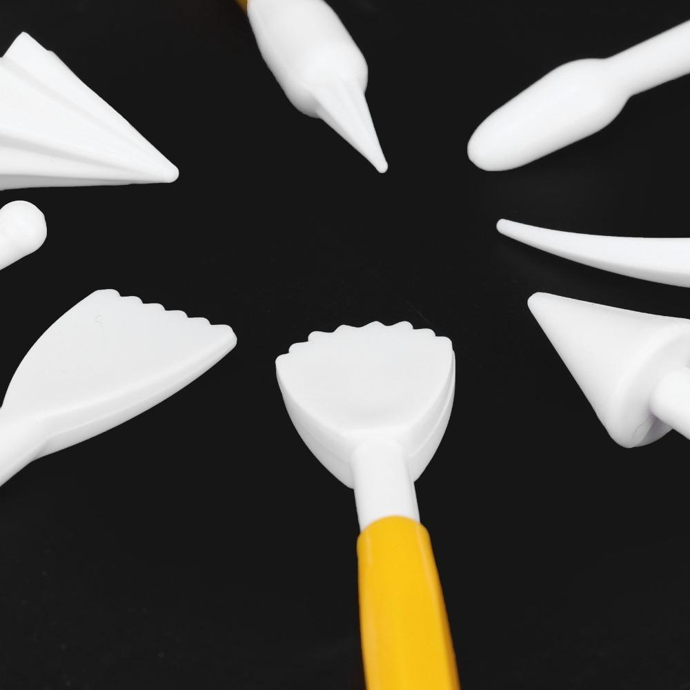 8Pcs Fondant Decorating Tool Set Double Ended Engraving Pen Set Cake Fondant Tool Set Baking