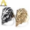 European-American Retro Punk Titanium Lion Head Men's Ring – Stainless Steel