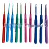 12-Piece Anodized Aluminum & ABS Plastic Crochet Hook Set