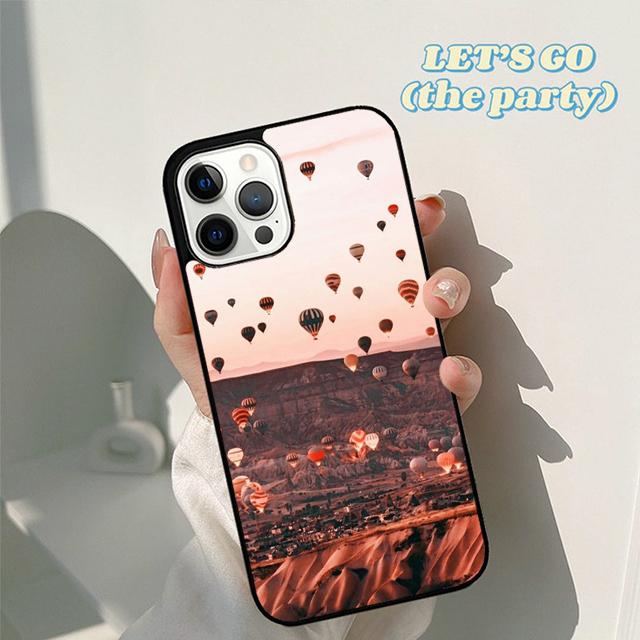Herbst Heißluftballon Reise Berg Handyhülle Cover für iPhone 17 Air 16 16e 15 12 11 13 14 Pro Max Plus Coque