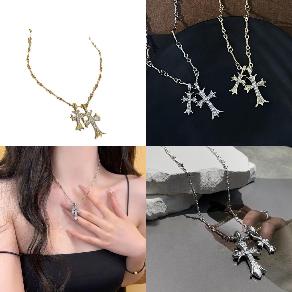 Elegant Long Cross Necklace For Women Made Of High Quality Alloy With Fashionable Designs For Summer 2024