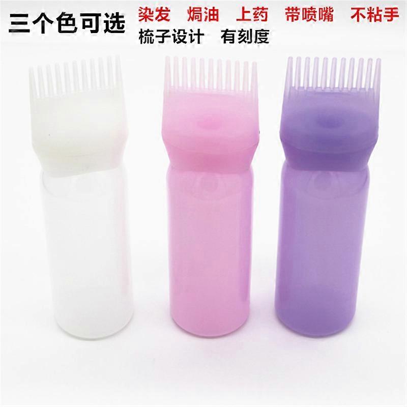Hair dye bottle comb bottle dye cream coloring hair care pot shampoo bottle hair salon home beauty salon supplies tools purple