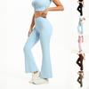 Women's -Color High-Waisted Flared Pants — Butt-Lifting Fitness, Dance, And Sportswear