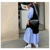Tooxika Langarm Übergröße Damen Rundhals Gestrickt Spleißen Gestreiftes Hemd Ärmel Kleid Fake Zweiteiler Langes Kleid