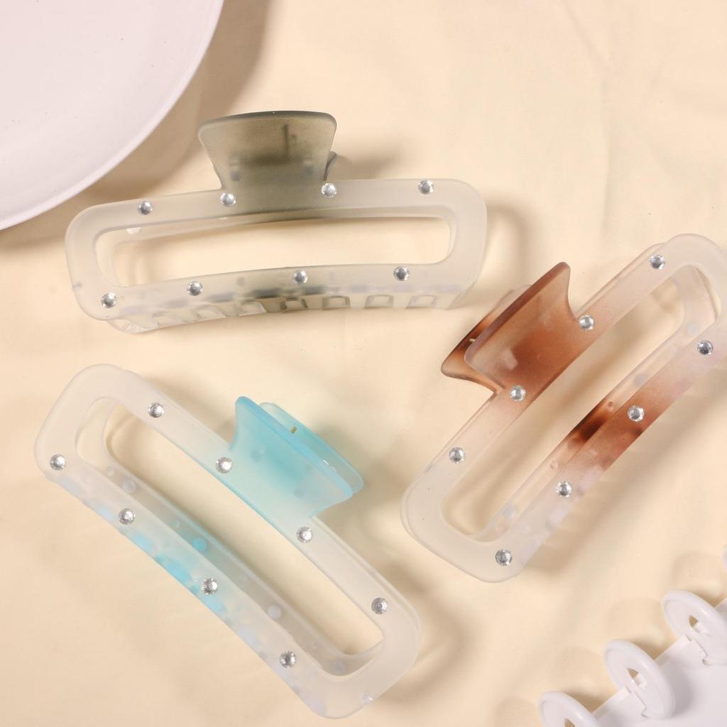 Gradient Jelly Claw Clip for Thick Hair - Updo Shark Clip Hairpin for Women