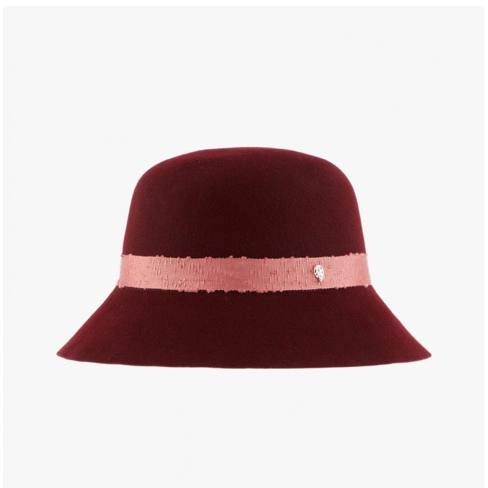 Helen Kaminski Hat51416 Wb Emani Wild Blackberry Blossom Boucle Wool Felt Cloche Bucket Hat