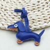 In-Stock Dachshund Cartoon Pendant Leather Dog Bag Charm Phone Case Accessory Creative Car Charm