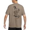 Nike T Shirts Men's Olive Gray Crew Neck Moderate Straight Fit DR8915-040