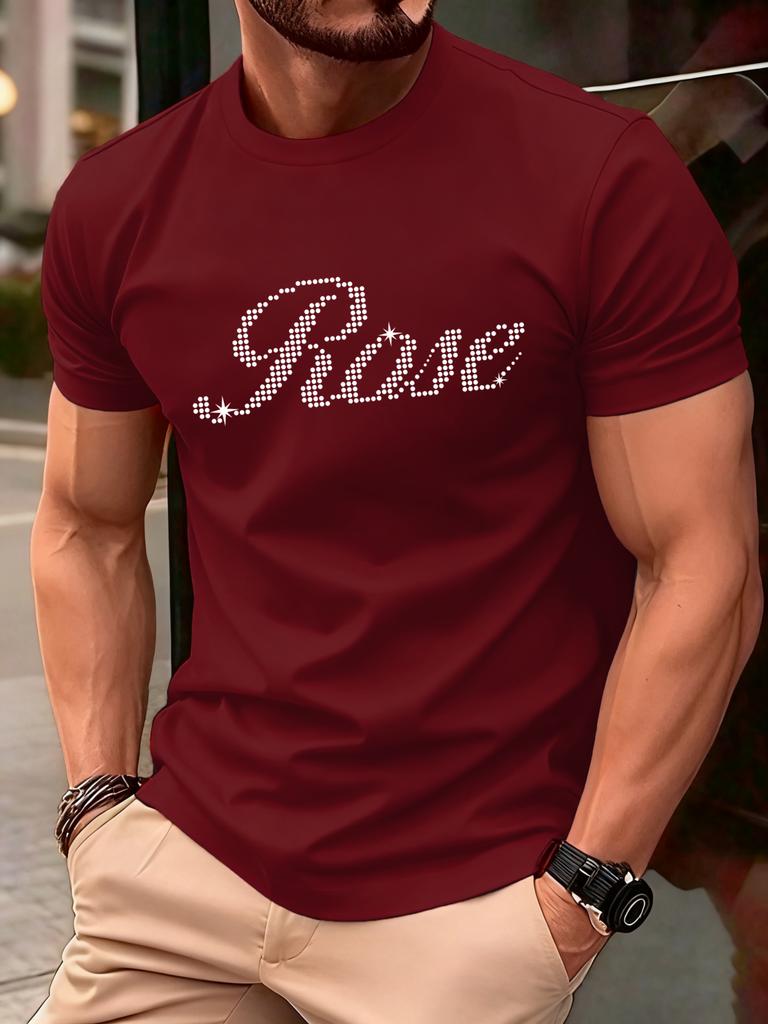 Letters Composed Of Diamond Patterns Design Men T Shirts Fashion TShirt Cotton Casual Clothing Summer Loose Unisex Streetwear